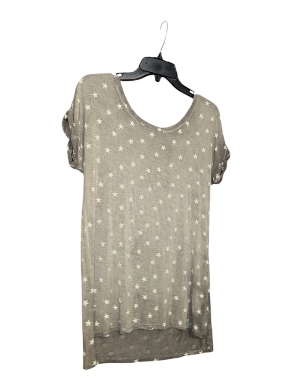 Gray Star Print Short Sleeve Tee